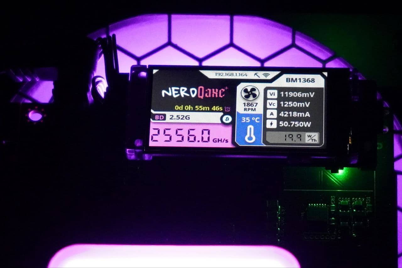 NerdQaxe+ Hydro Bitcoin Solo Miner — afbeelding 5